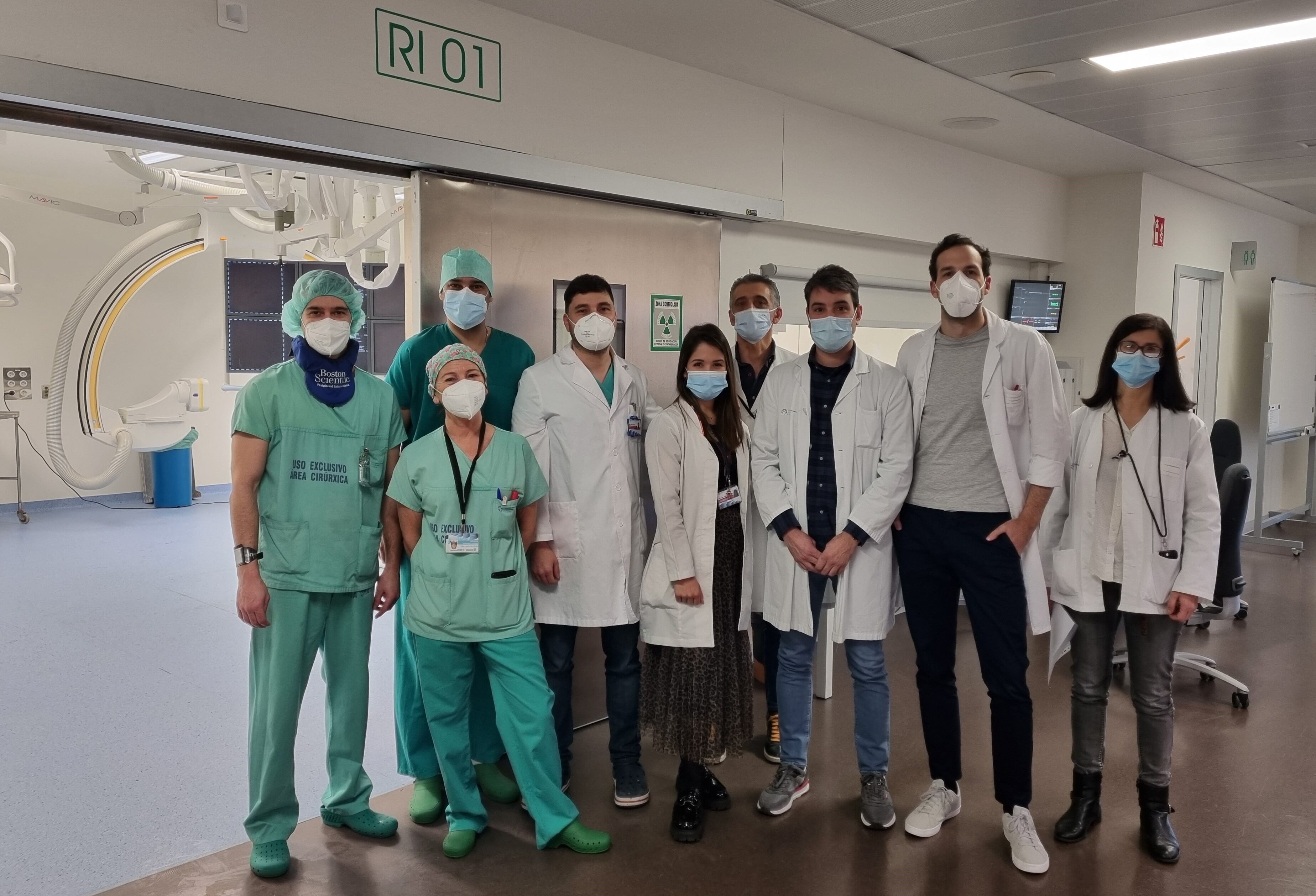 Parte do equipo de neurorradioloxía