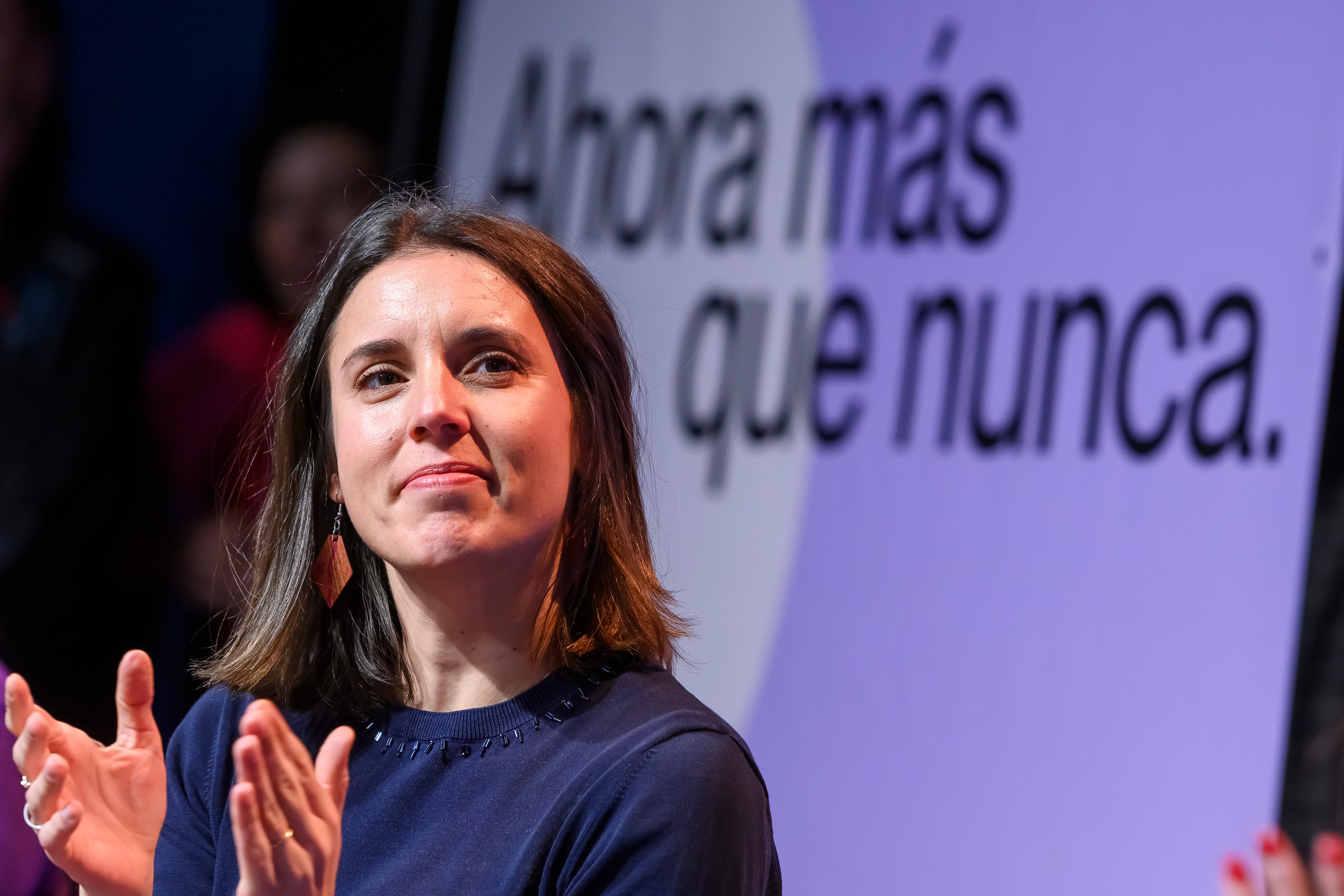 La exministra de Igualdad y número dos de Podemos, Irene Montero. Archivo.