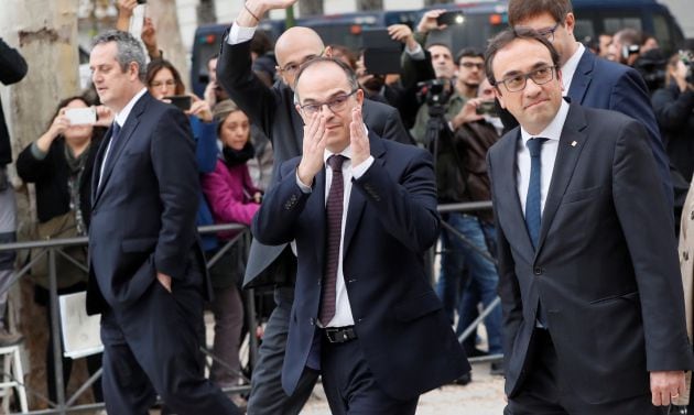 Jordi Turull y Josep Rull, a su llegada a la Audiencia Nacional