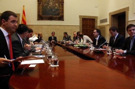 La segona cimera del pacte fiscal al Palau de la Generalitat