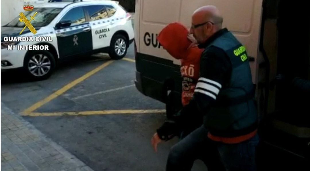 Imágenes facilitadas por la Guardia Civil de los jóvenes de 19, 21, 22 y 24 años detenidos como presuntos autores de una agresión sexual a una joven de 19 años, supuestamente bajo los efectos del alcohol y las drogas, la pasada Nochevieja en Callosa d&#039;En Sarrià (Alicante) que están en prisión provisional