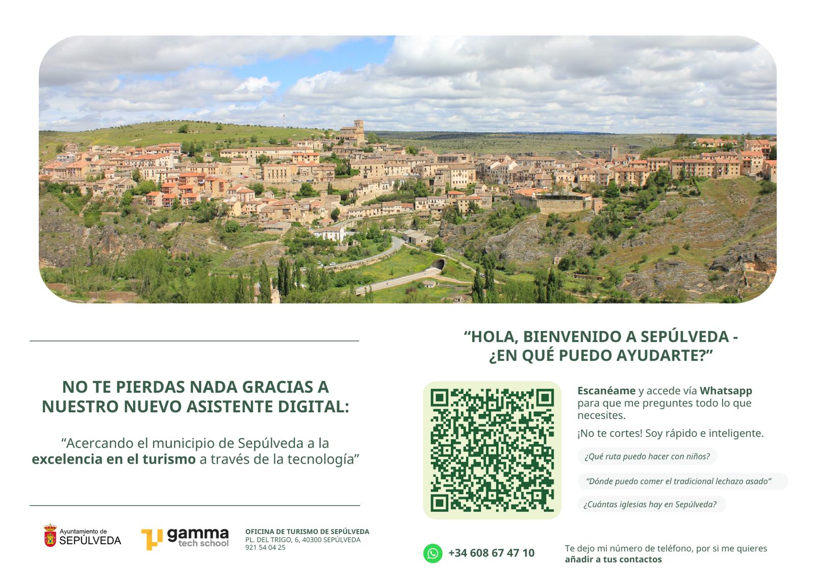 Código QR del asistente virtual de Sepúlveda