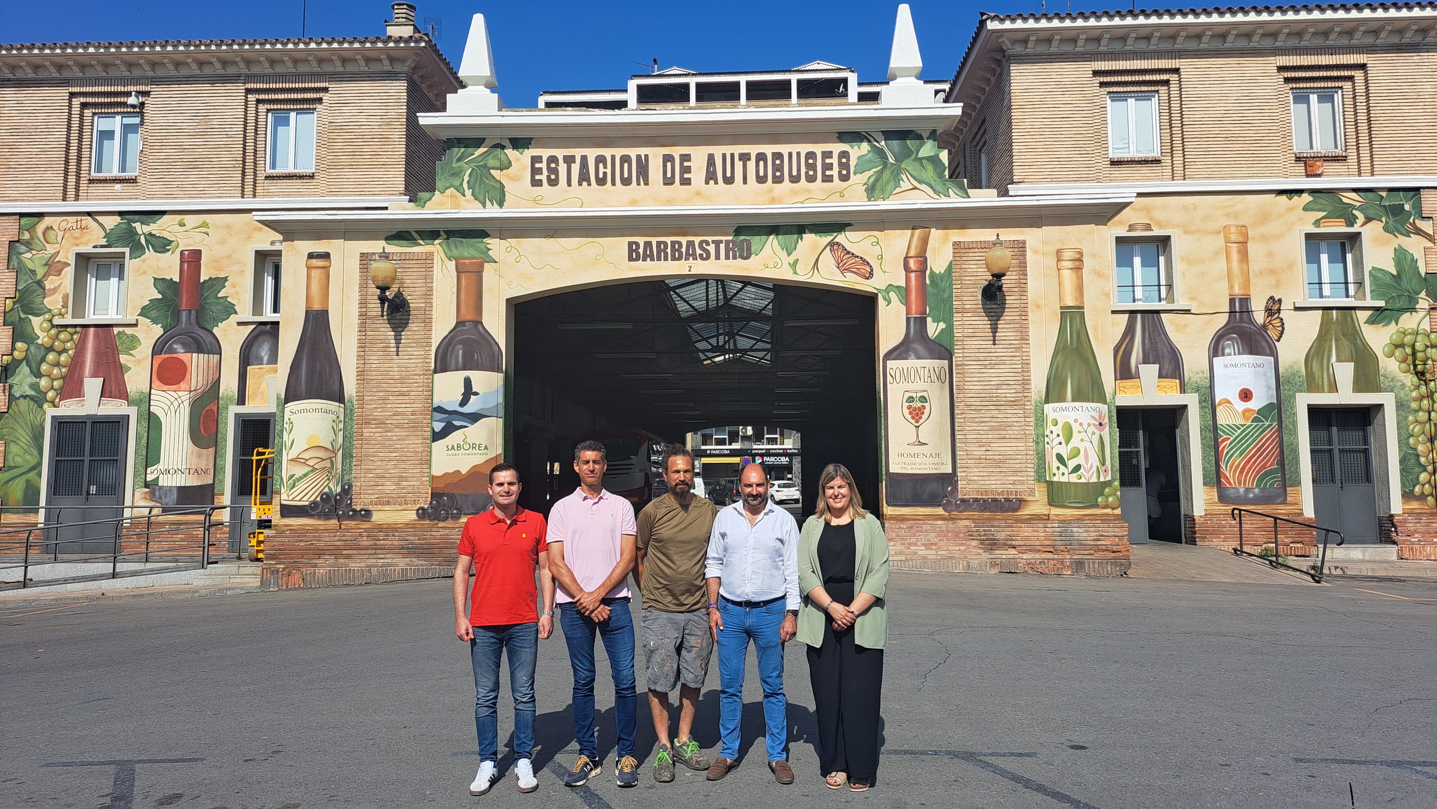 Javier Garcés, Saúl Pérez, David Gata, Fernando Torres y Pilar Lleyda (de izquierda a derecha)