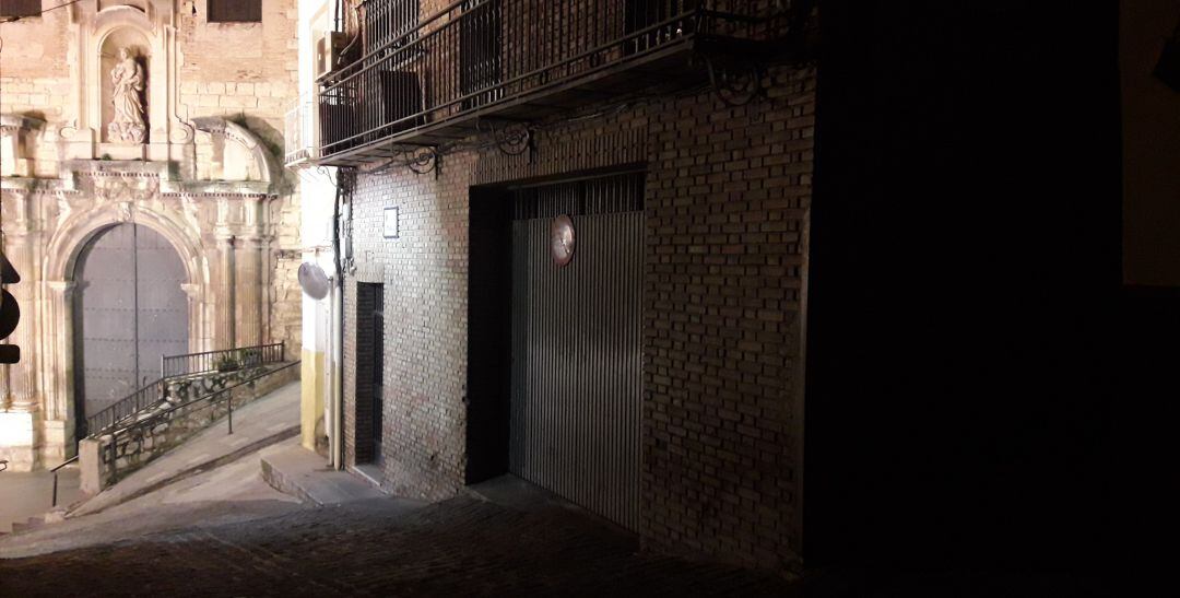 Inicio de la calle Capitán Aranda Alta, una de las vías afectadas por el corte de luz.