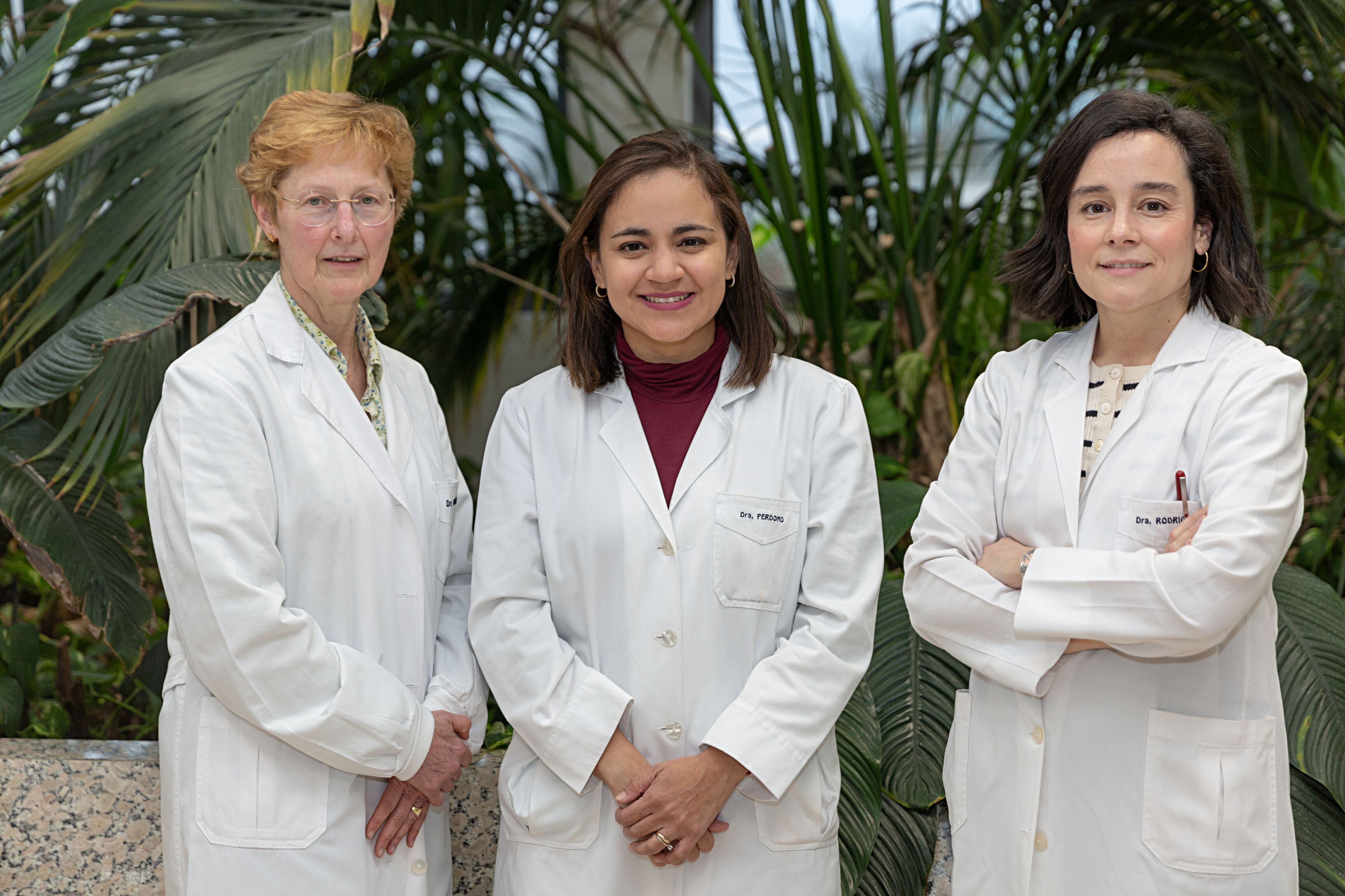 Las doctoras Gema Frühbeck, Carolina Perdomo y Paula Rodríguez Otero, investigadoras de la Clínica Universidad de Navarra que han publicado en las dos revistas de Medicina más importantes del mundo.