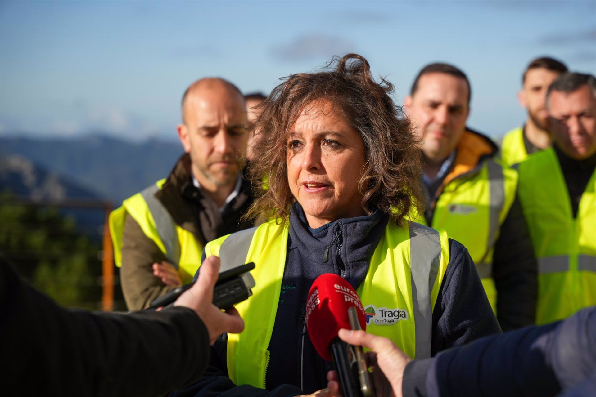 Catalina García durante su visita a Grazalema