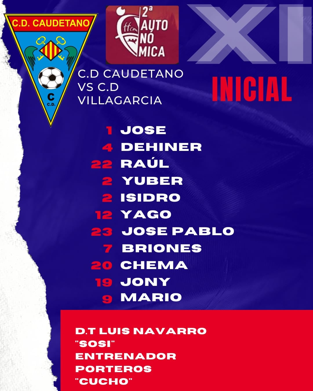 Alineación inicial