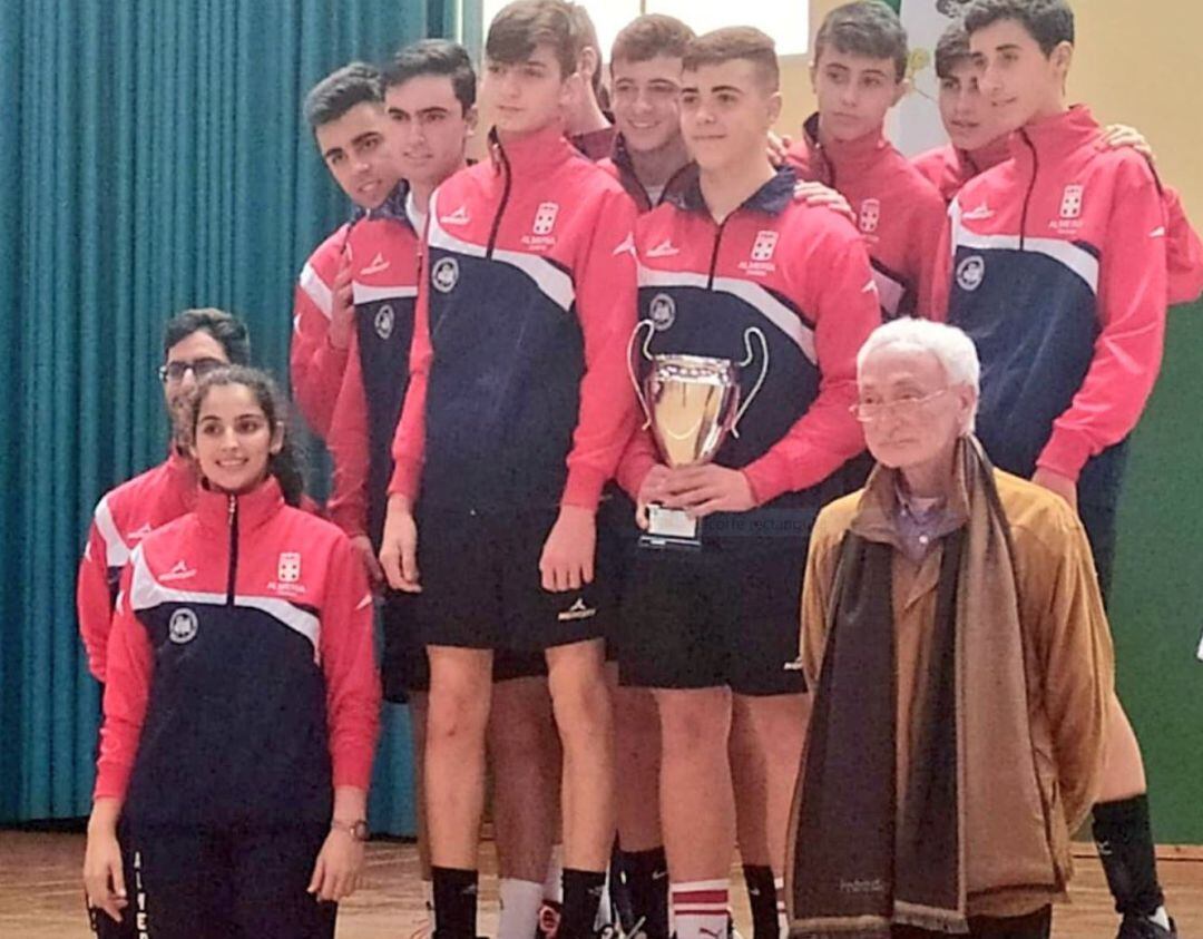 Juan Docio con la Selección de Almería cadete.