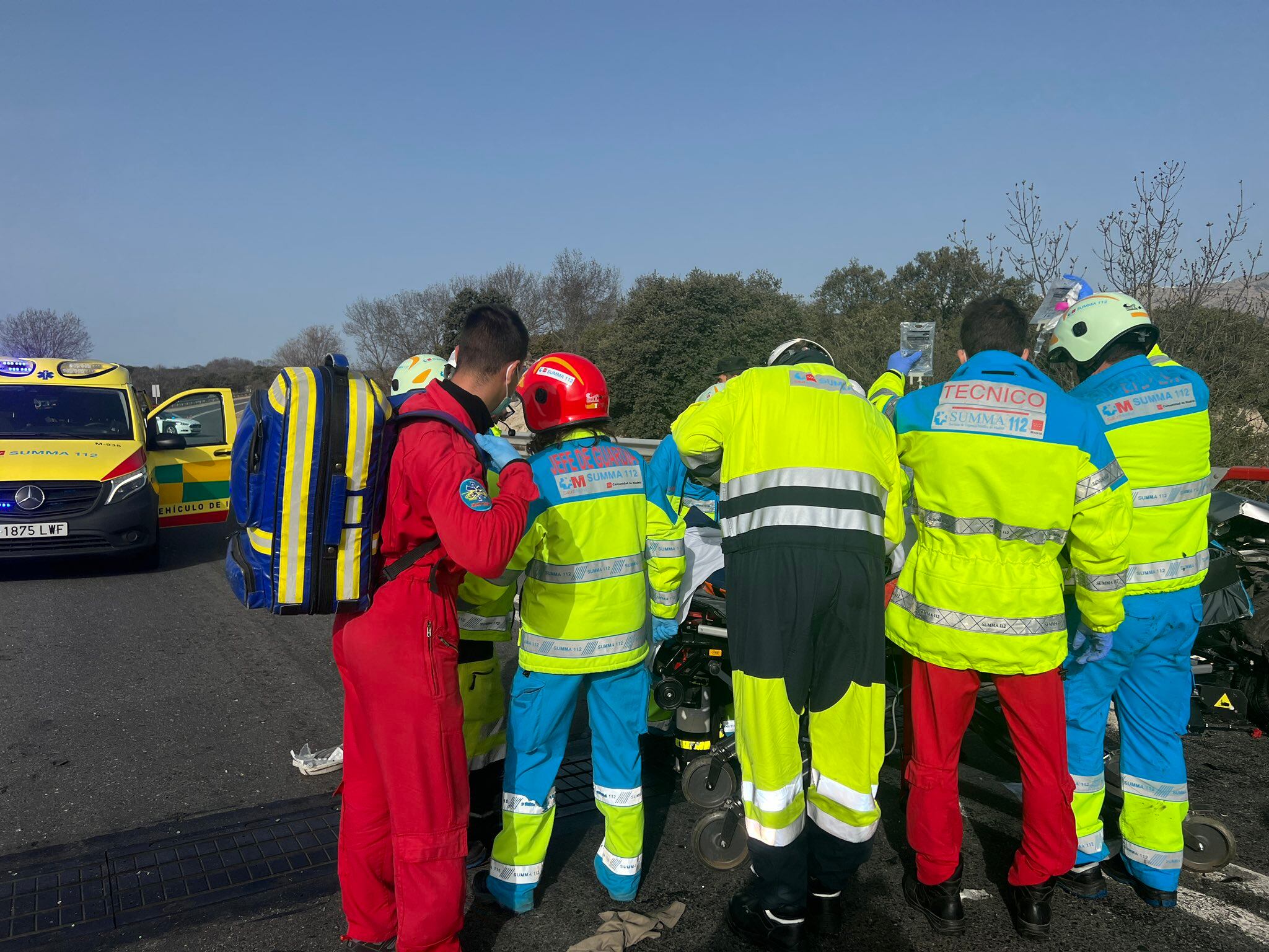 El suceso tuvo lugar en la mañana de este domingo, a la altura del kilómetro 39 de la M-607