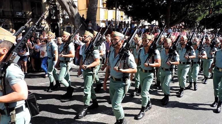 Uno de los desfiles de los legionarios en la provincia de Málaga durante el último año