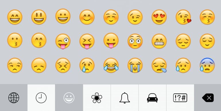 Teclado de ‘emojis’ del iPhone