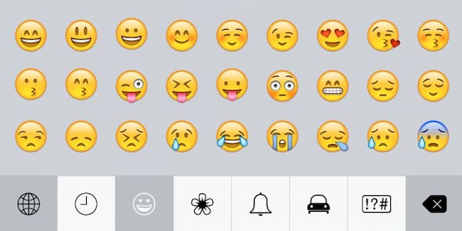 Teclado de ‘emojis’ del iPhone