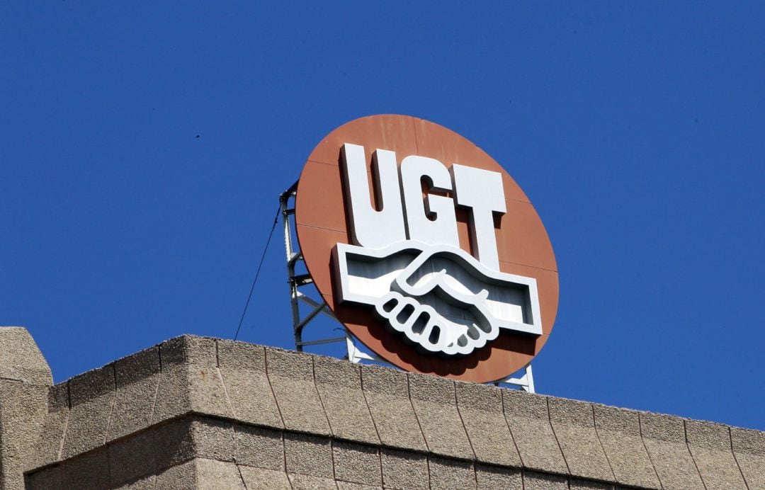 Sede de UGT, logo de UGT, Unión General de Trabajadores.