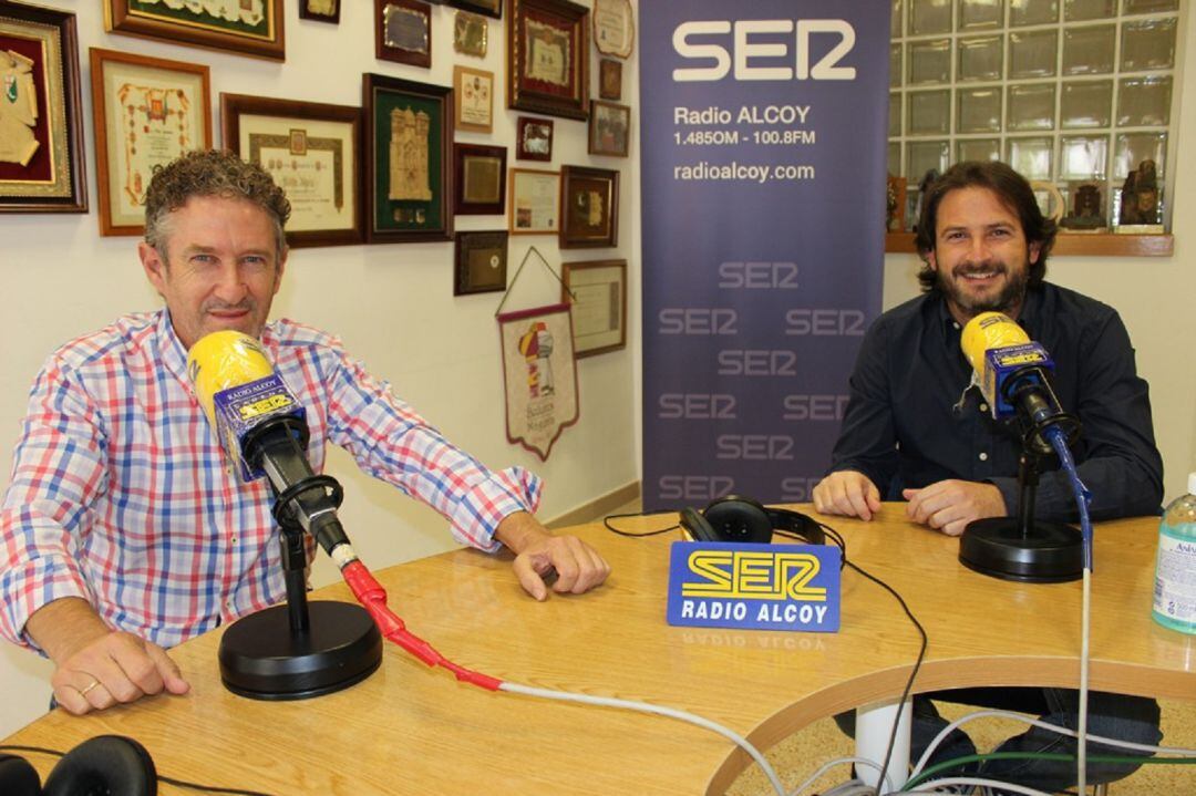 Pepe Aroca y Juanmi Sancho en Radio Alcoy 