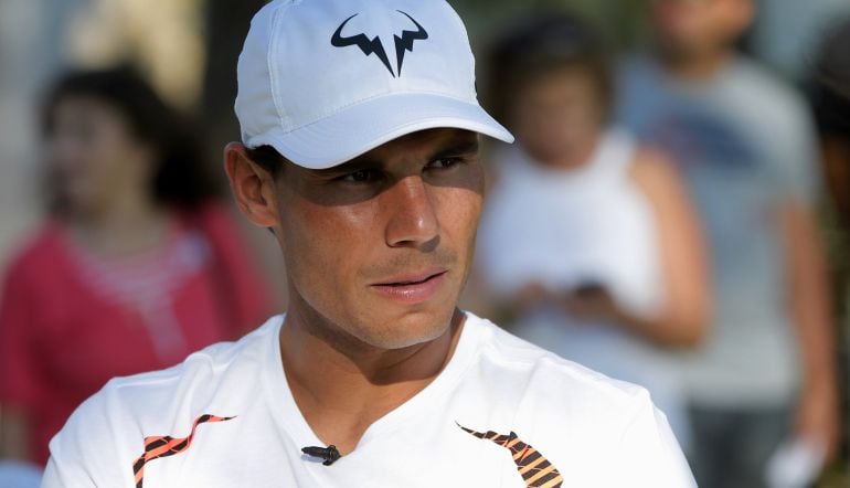 Rafa Nadal, durante una entrevista a su llegada a Acapulco