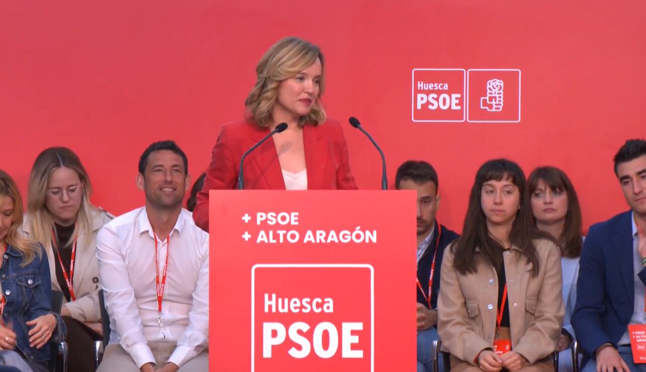 Pilar Alegría en Huesca