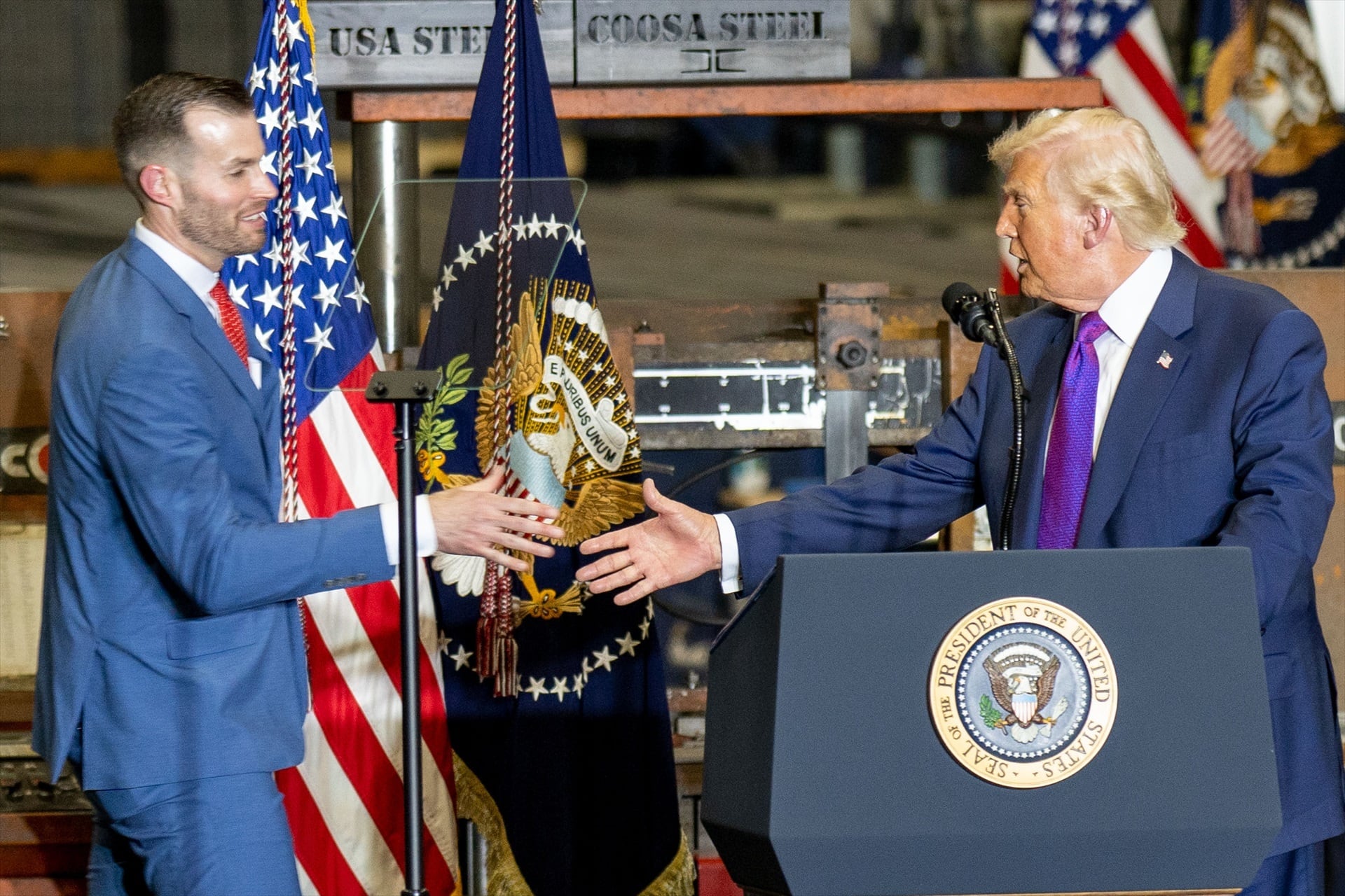 Clay Fuller con Donald Trump el pasado mes de febrero