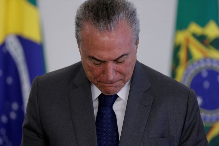 El presidente de Brasil, Michel Temer, durante un acto en Brasilia