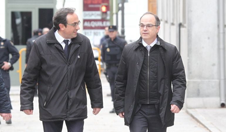 Josep Rull y Jordi Turull llegan al Supremo por la vista del procés