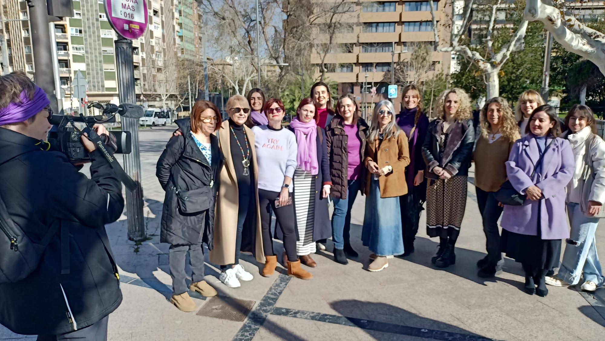 Mujeres periodistas de Jaén durante un acto con motivo del 8M, Día Internacional de la Mujer