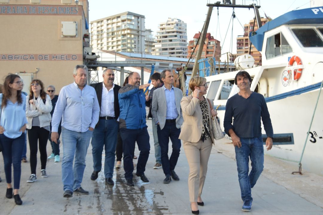 Visita del candidato socialista, Pedro Duque, a Calp