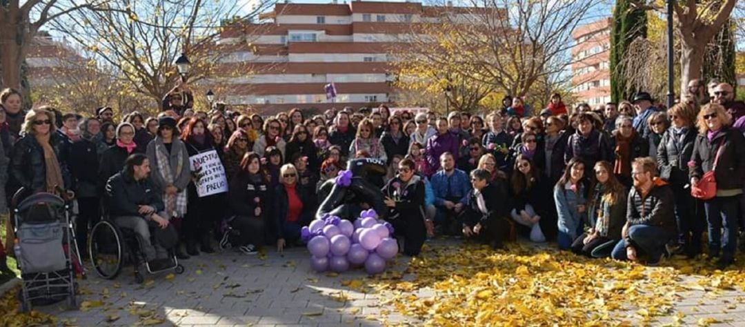 Imagen de la concentración contra la violencia machista