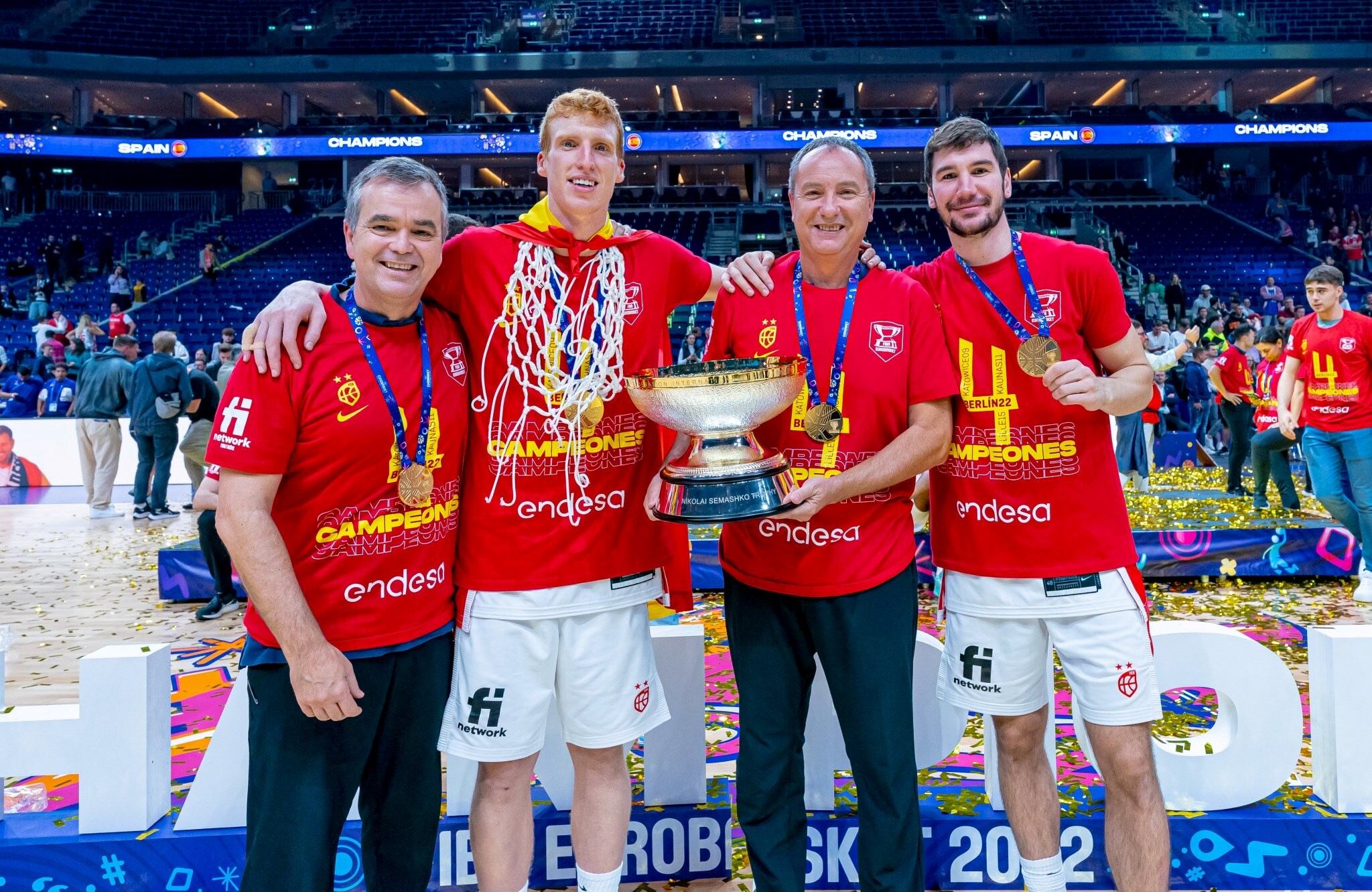 Alberto Díaz, Darío Brizuela, Ángel Sánchez Cañete y Javi Salvo, integrantes del Unicaja