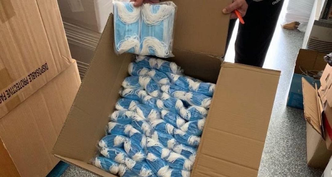 Mascarillas para repartir