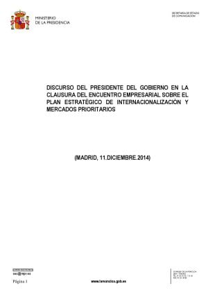 Consulta el discurso íntegro de Rajoy.