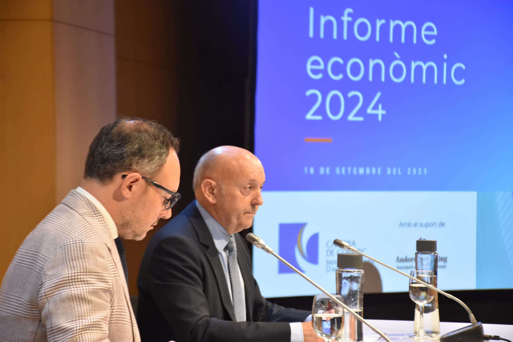 Un moment de la presentació de l&#039;informe econòmic 2024 de la Cambra de comerç