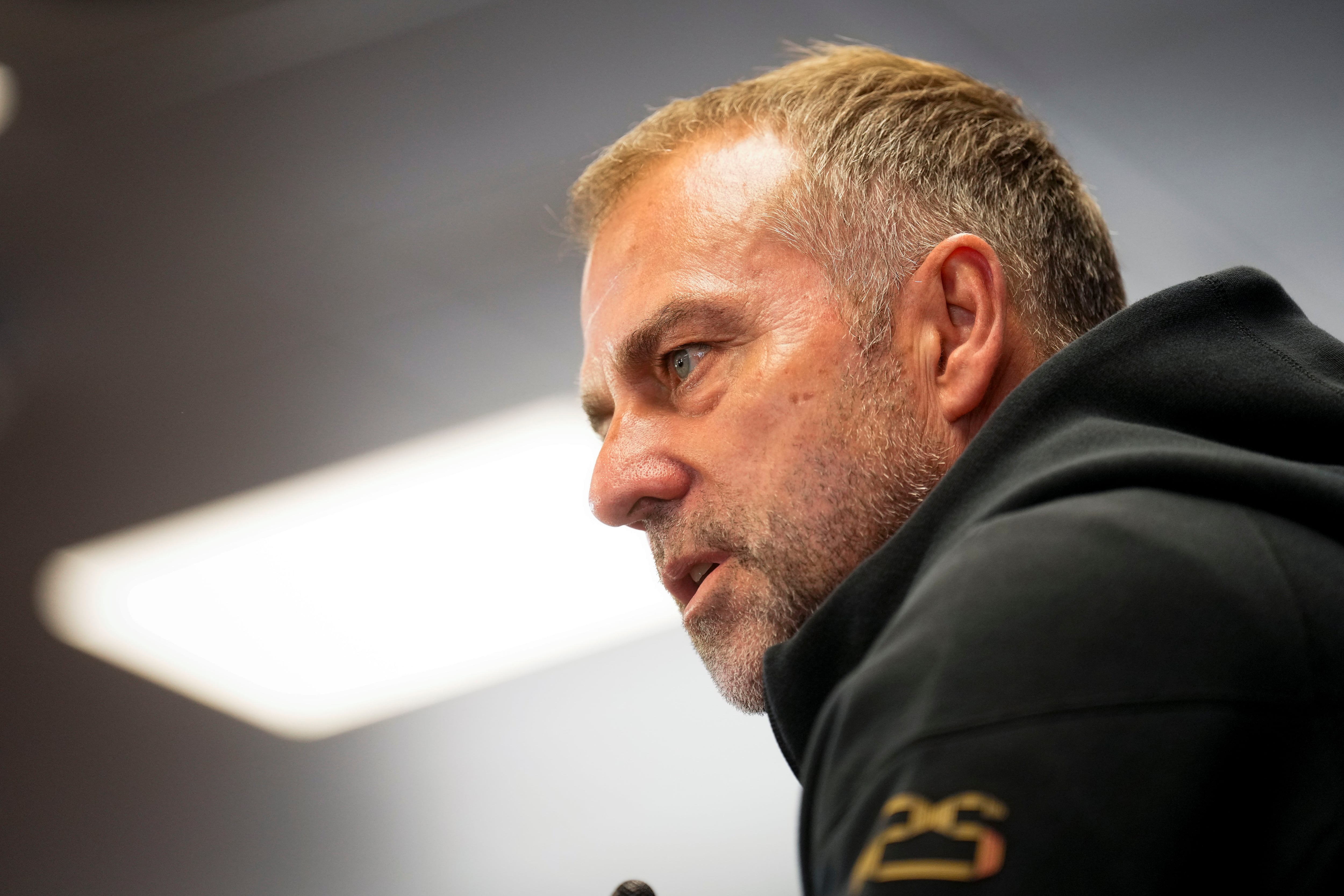 Hansi Flick, durante la rueda de prensa antes del partido ante el Mallorca