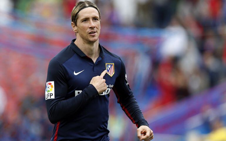 El delantero del Atlético de Madrid Fernando Torres, en el encuentro ante el Levante.