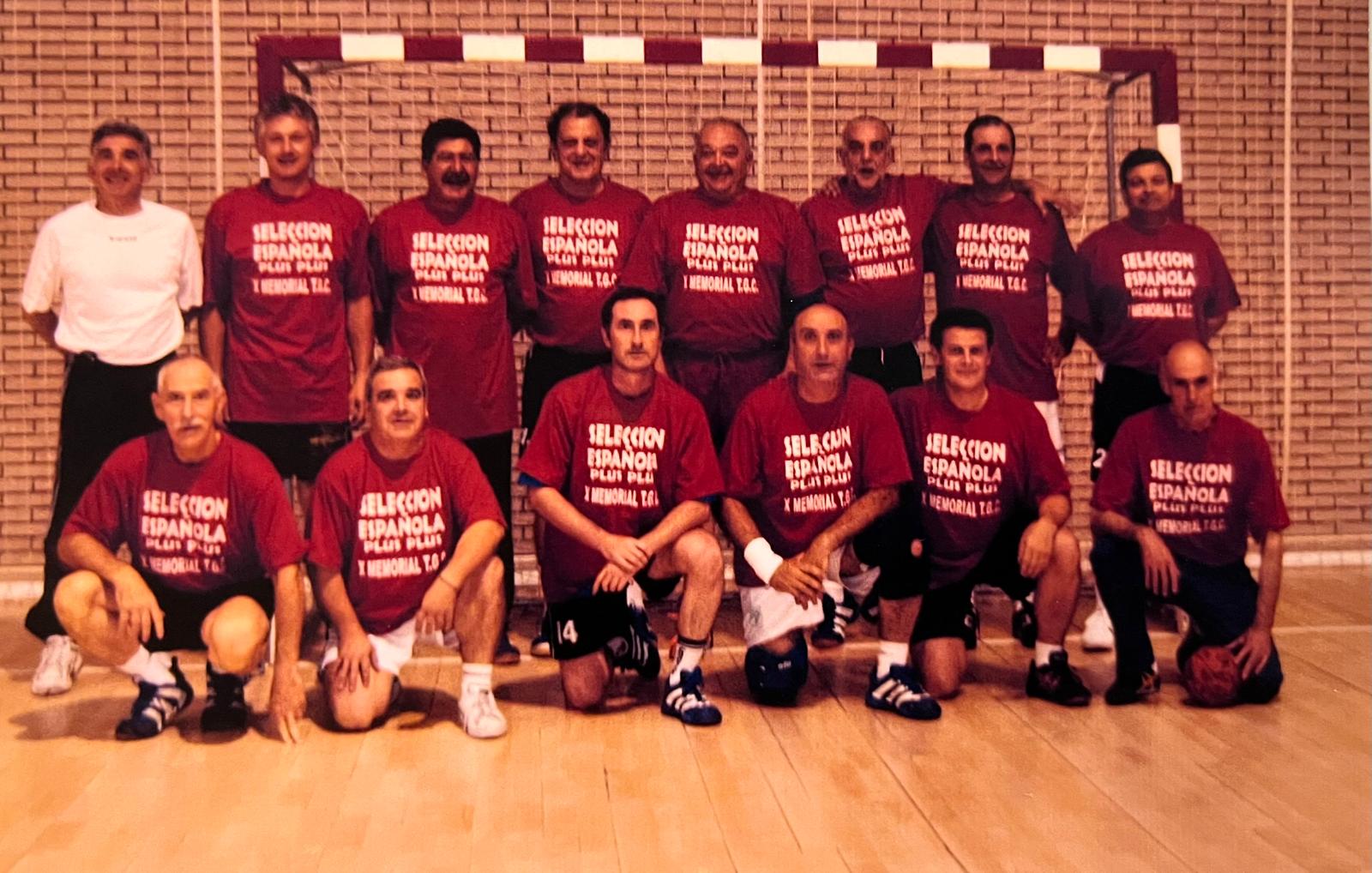 Con los veteranos de la Selección Española de Balonmano
