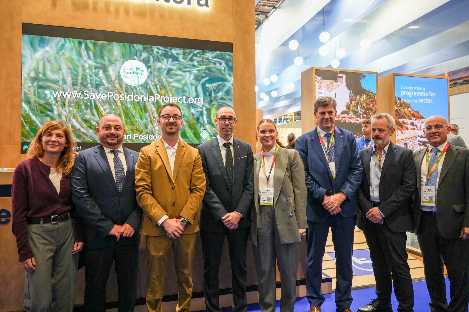 Los representantes de Formentera en el stand de Baleares en la World Travel Market