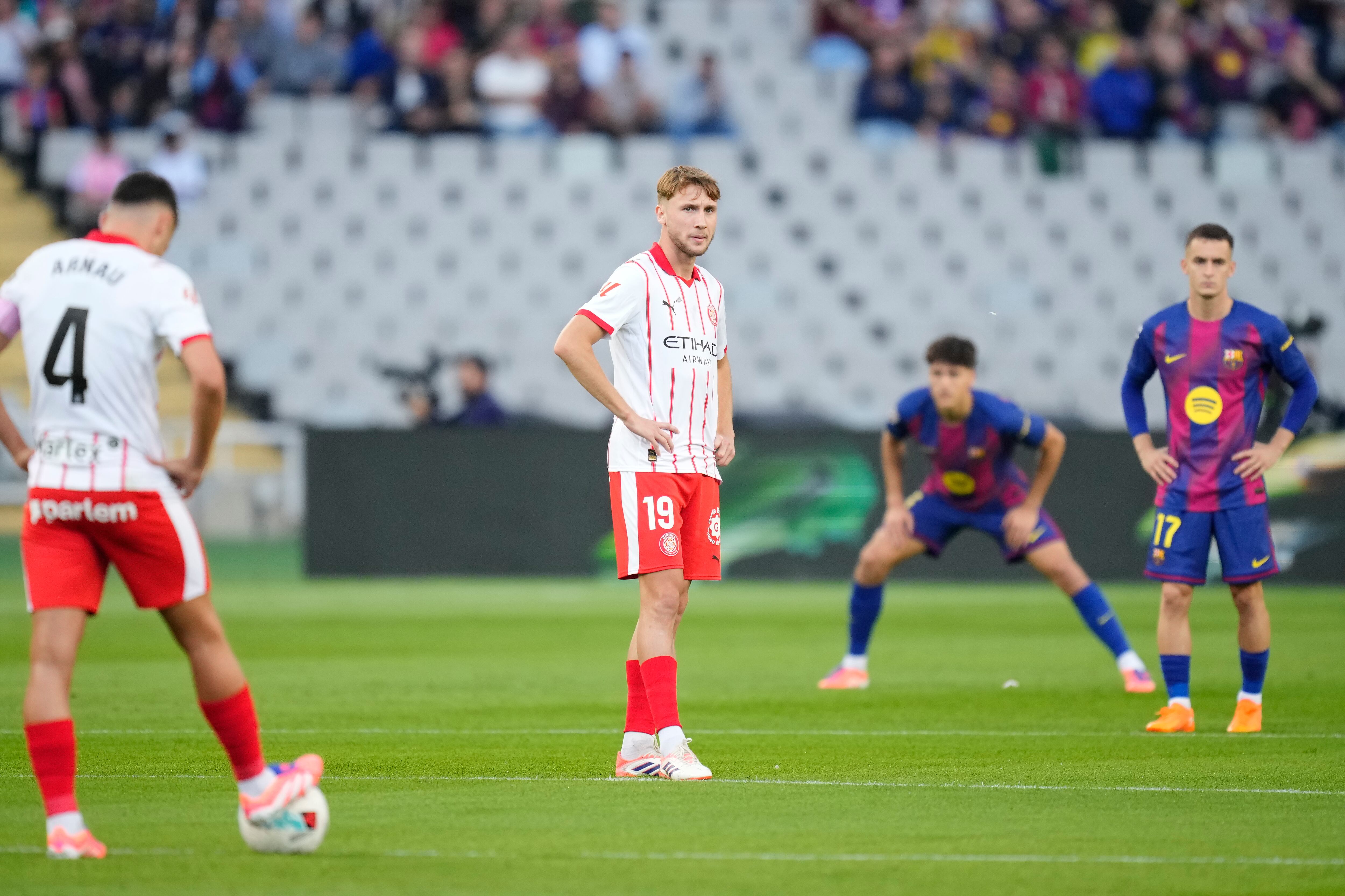 Protestas en el Barça-Girona por la gestión del partido de Miami