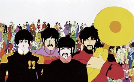 Los beatles versión cómic de animación.