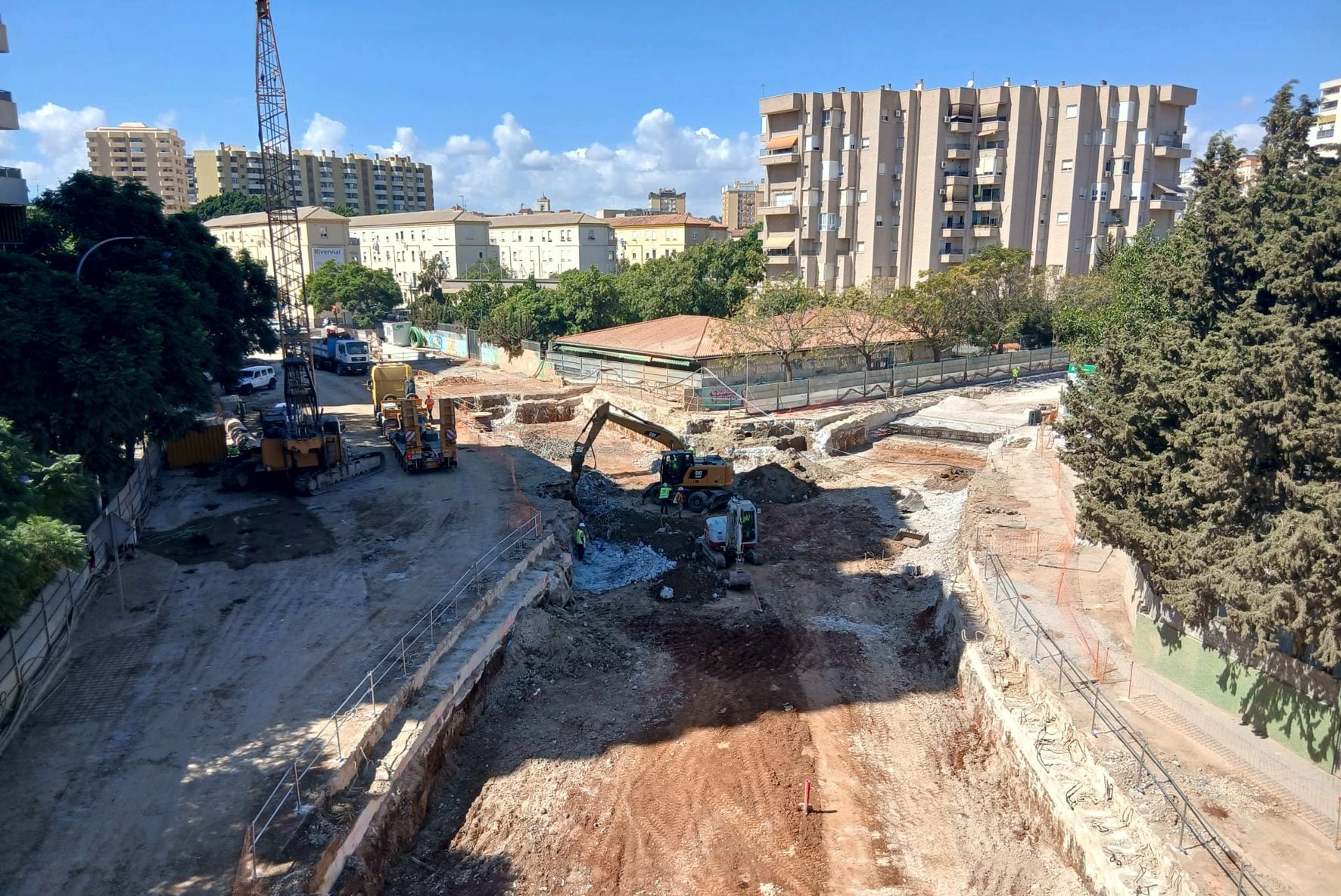 Obras del metro de Málaga