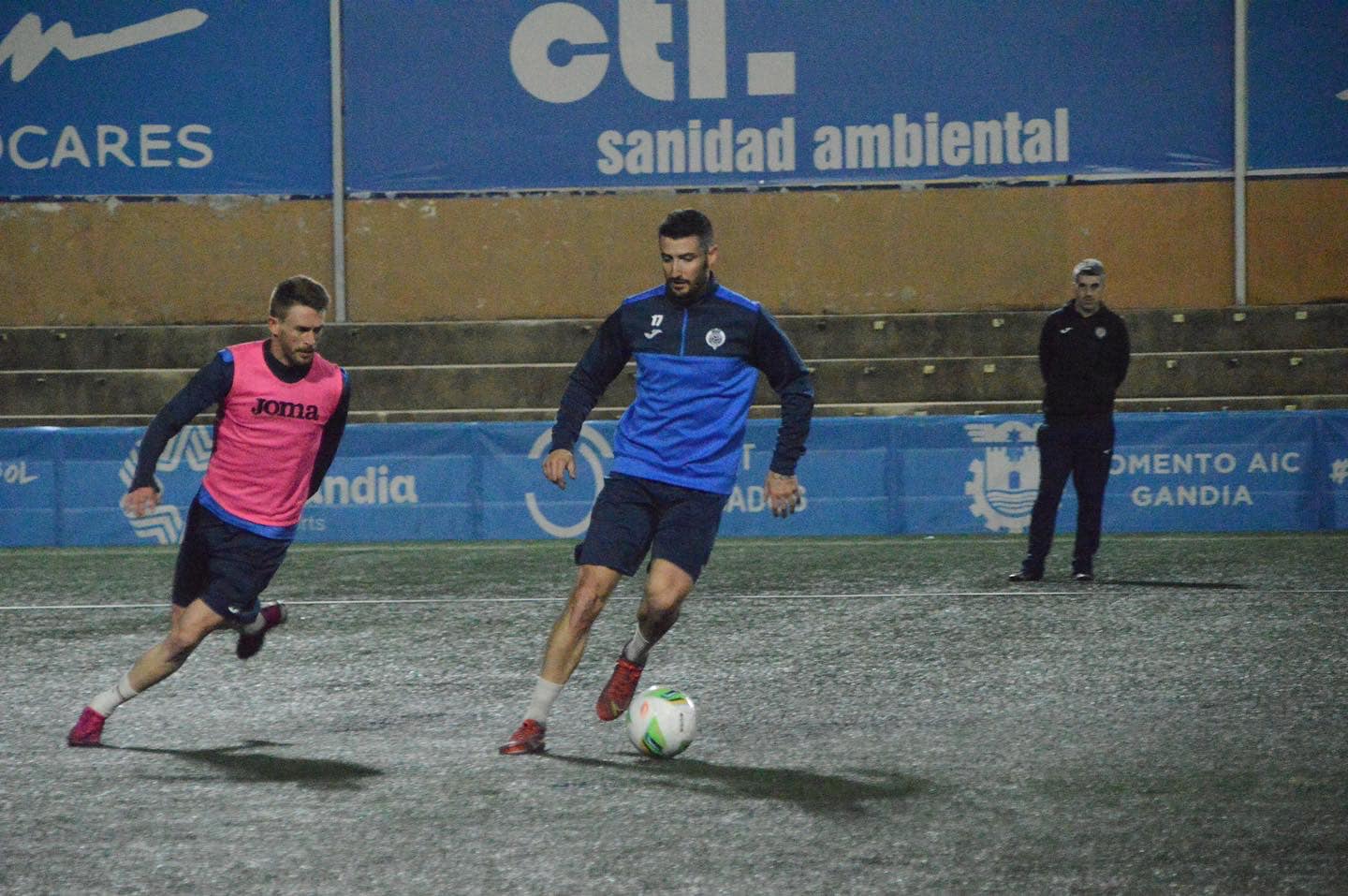 Jordi Aparisi y Francesc Vidal durante un entrenamiento