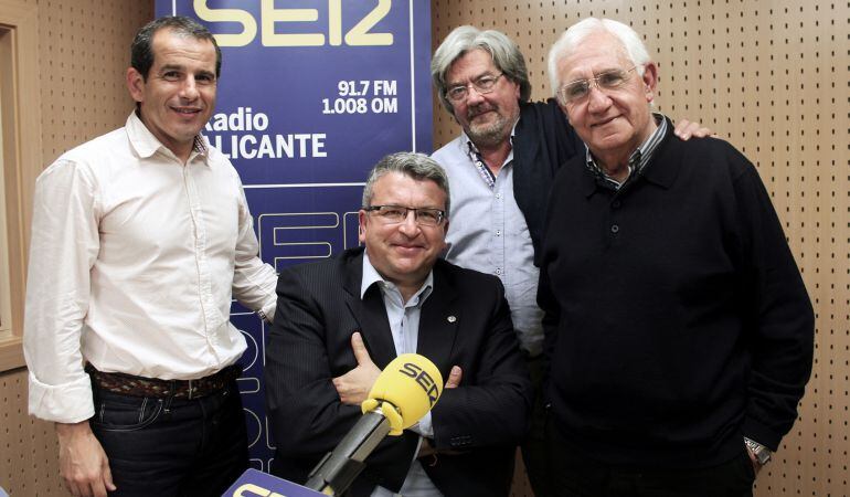 Carlos Arcaya, Fernando Llopis, Antonio Balibrea y José Antonio Fernández Cabello en El Abierto de Hoy por Hoy (izq → dcha) 