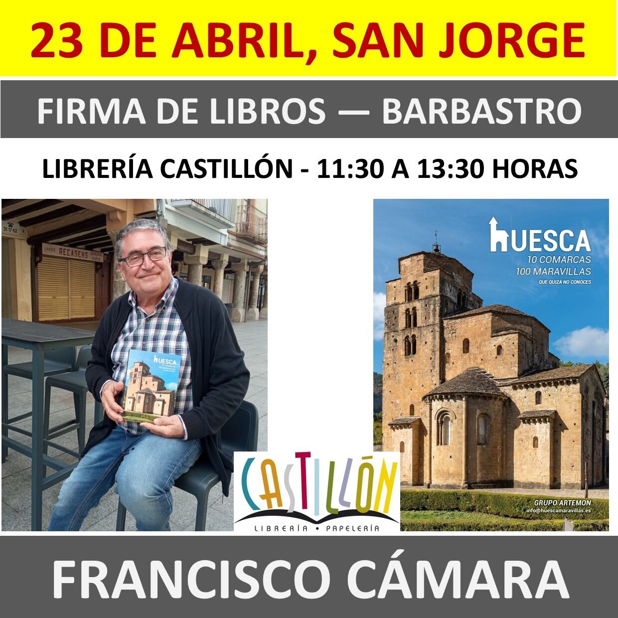 Firma de Libros en Librería Castillón el 23 de abril en Barbastro