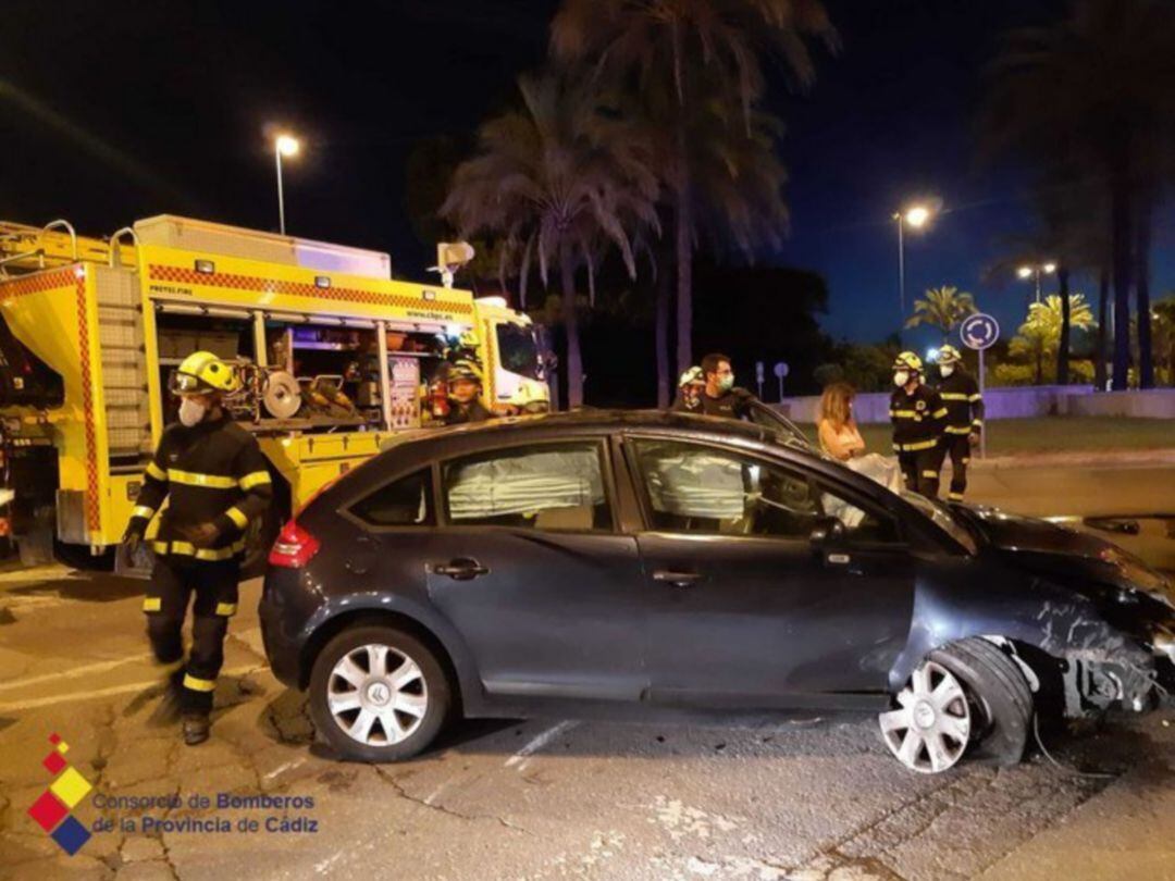 Estado en el que quedó el coche tras el accidente