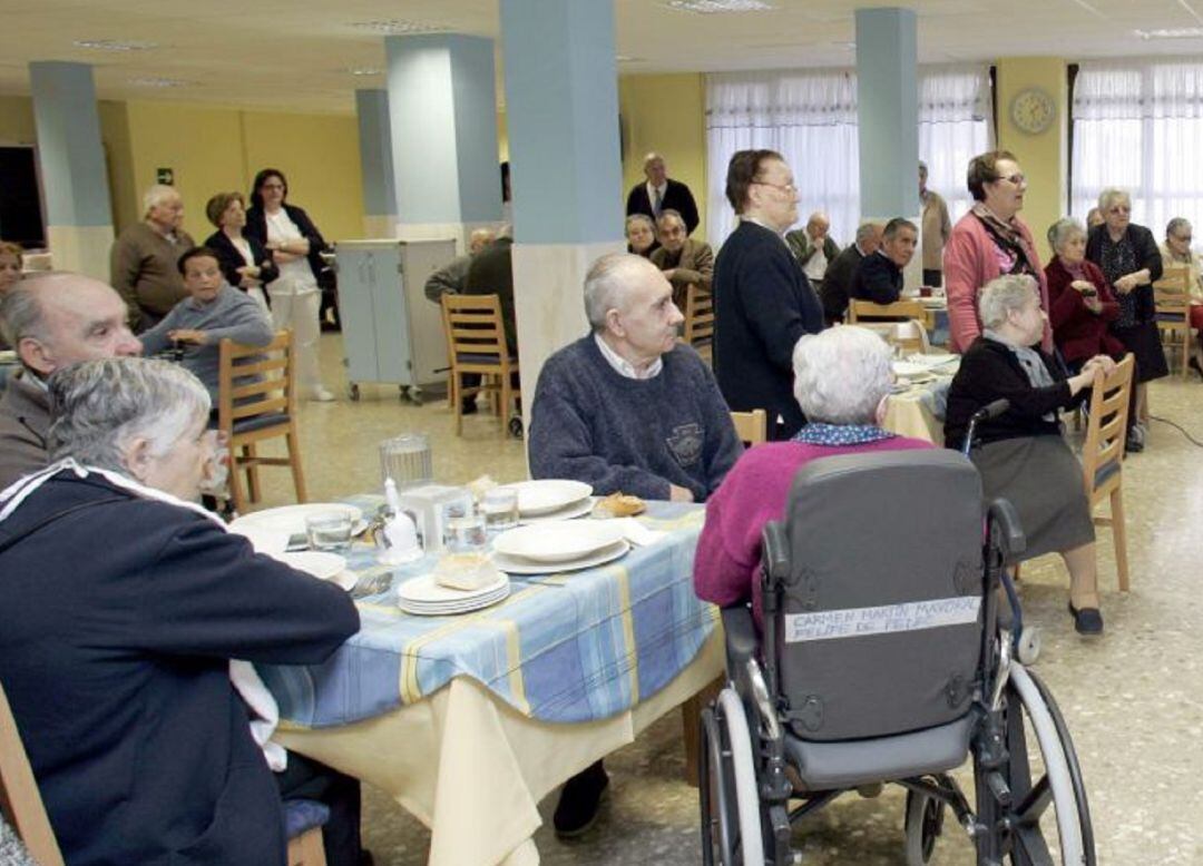 Interior de una residencia de ancianos