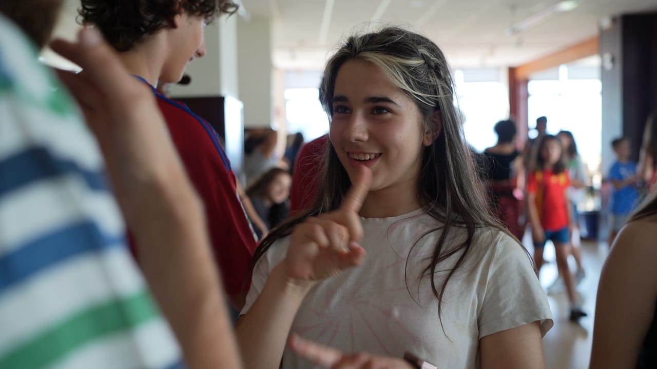 Nahia el pasado mes de junio en un campamento estatal de jóvenes sordos, en Galicia.