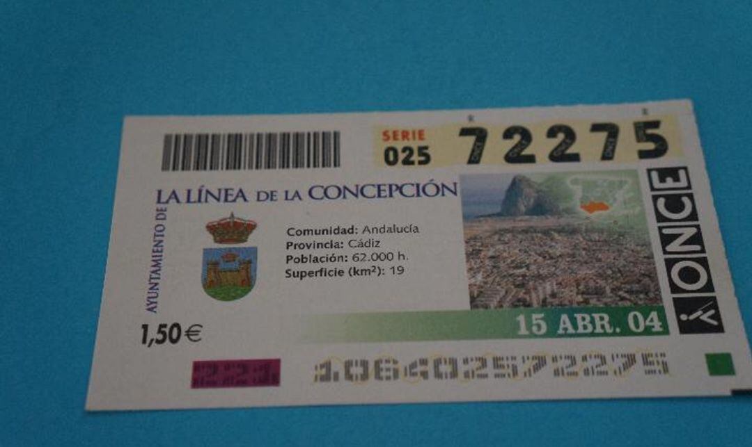 Cupón dedicado a La Línea en 2004.