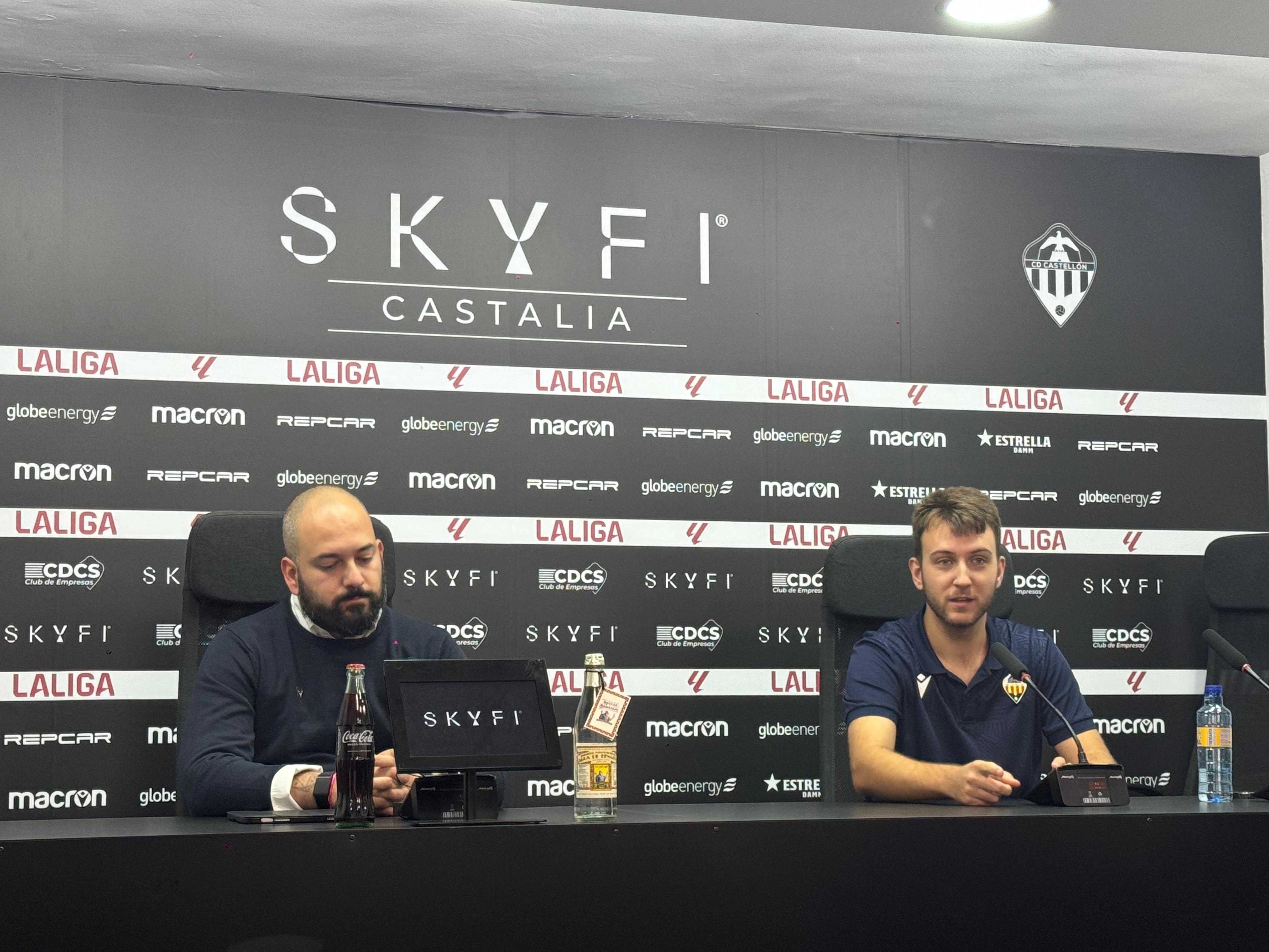 Alberto González, director general ejecutivo del CD Castellón, durante la rueda de prensa por el Caso Castellnou