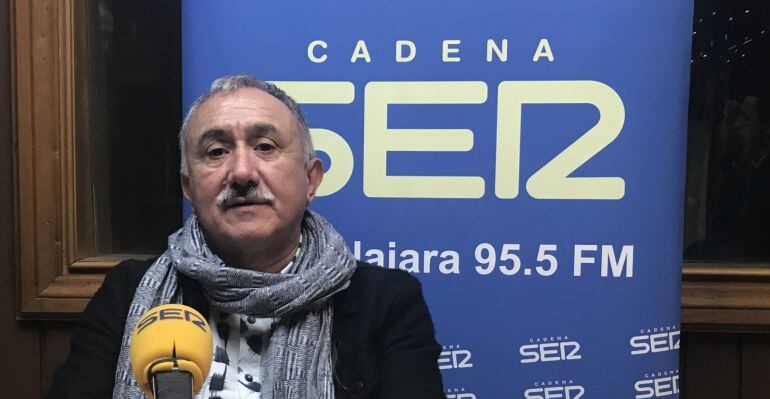 Pepe Álvarez, Secretario General de UGT en los estudios de SER Guadalajara