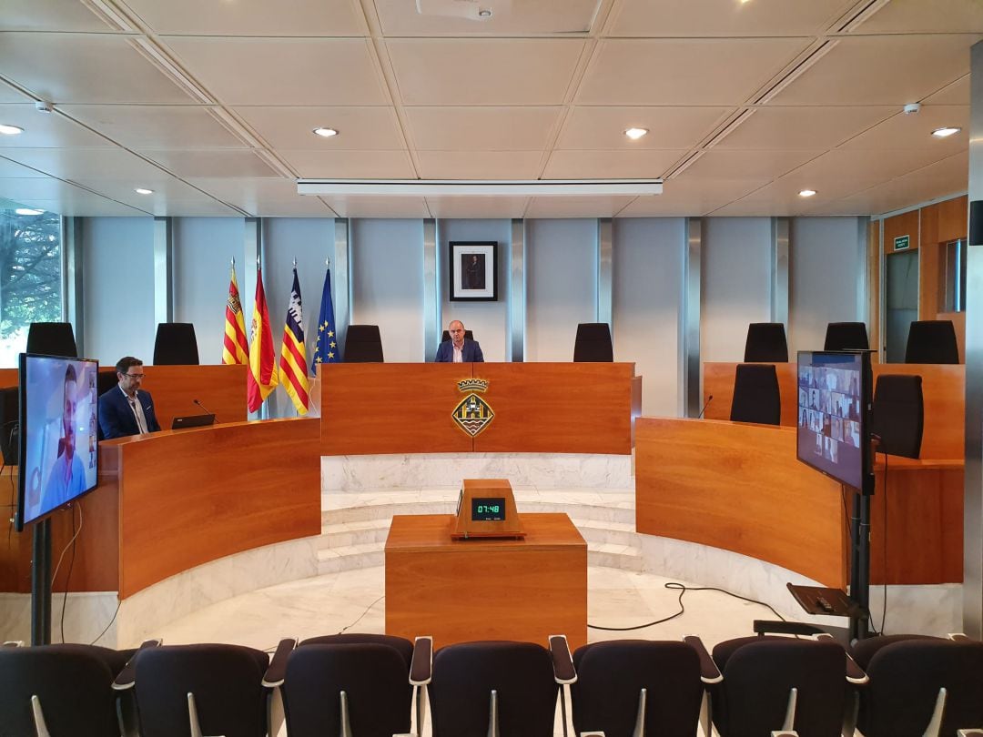 Imagen del pleno celebrado por el Consell de Ibiza