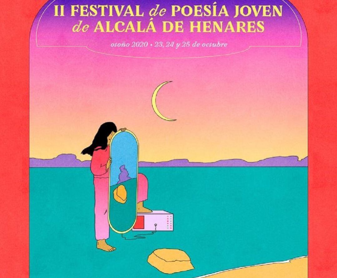 Cartel del II Festival de Poesía Joven de Alcalá de Henares. 