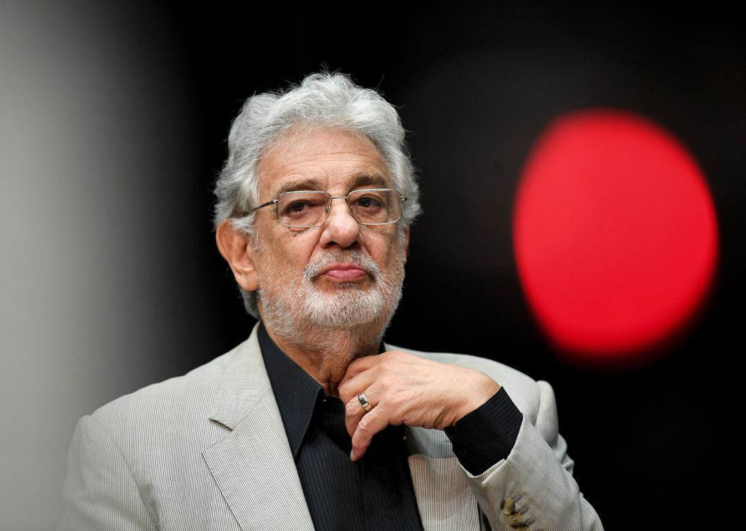 Opera singer Placido Domingo,speaks during a press conference on the performance &quot;State Opera for all&quot;. DThe 78-year-old opera star resigned as general director of the Los Angeles Opera and withdrew from future performances,