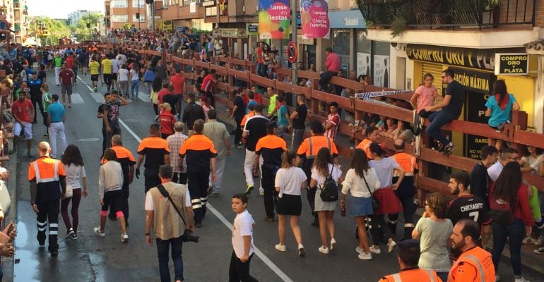 Efectivos de Protección Civil durante los encierros